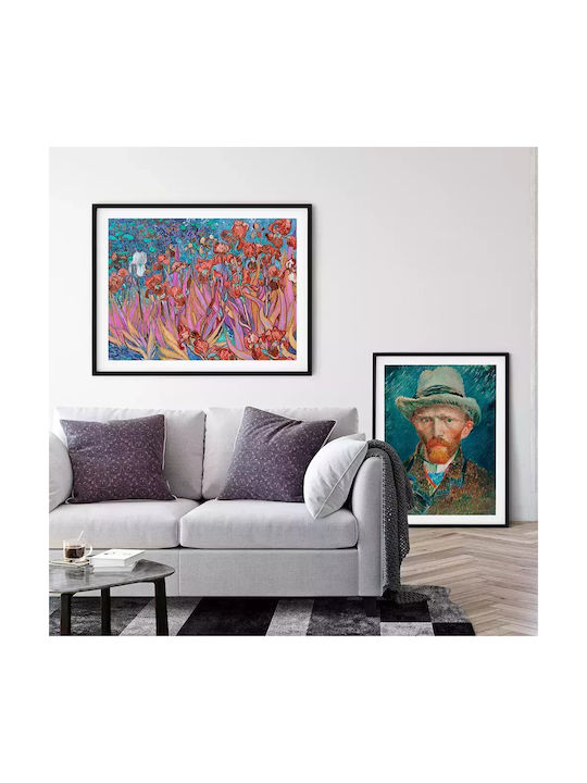 Poster Van Gogh Irises Art110 21cm X 30cm Λευκό Κάδρο Pvc 18x24