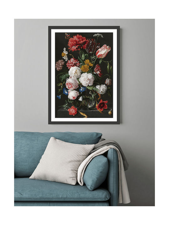 Poster Still Life Flowers Jan Davidsz De Heem Pst100 21cm X 30cm White Frame PVC 18x24