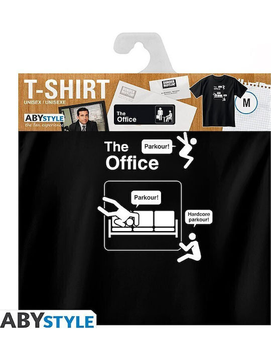 Office Unisex Black Tshirt Parkour Abytex831