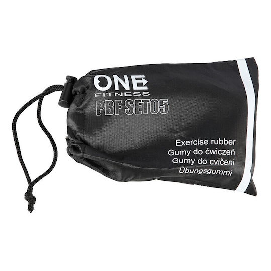 One Fitness One Fitness Mini Benzi de rezistență pentru exerciții seturi 5buc Colorate 0.6m