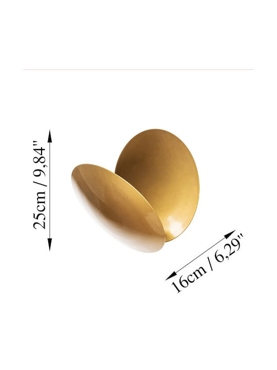 Megapap Mimoza Leuchte Wand Gold 25x16x25cm