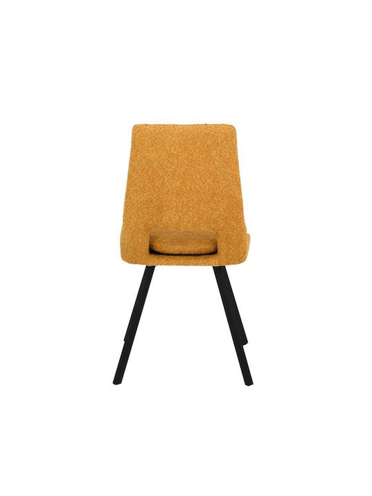 Alice Dining Room Artificial Leather Chair Mustard 47x54x87cm 2pcs