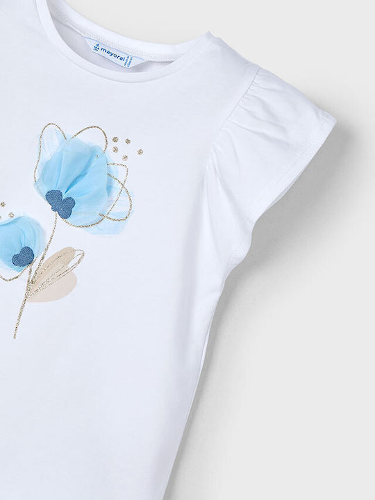 Kids' Shirt Short Sleeve Beige-Sky Blue