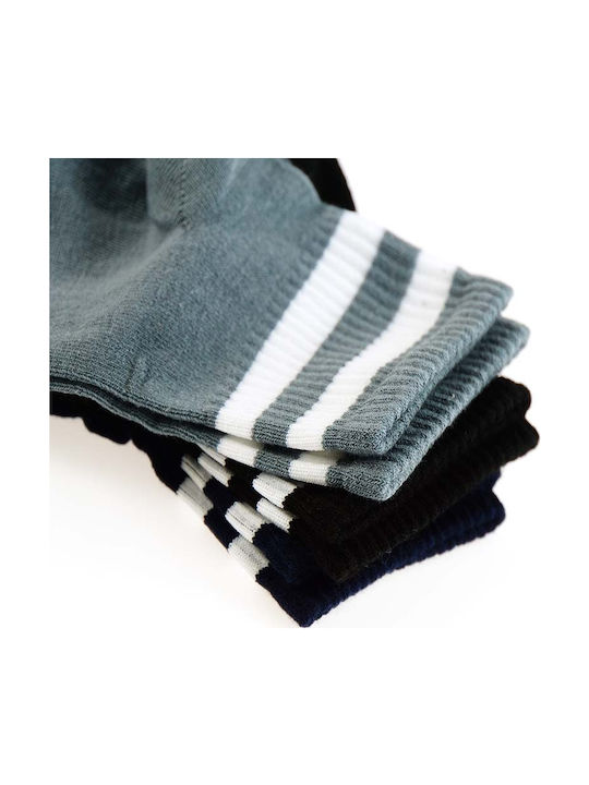 Șosete de Lungime Medie Triple Bumbac 3 Perechi Design 6247 Multicolor