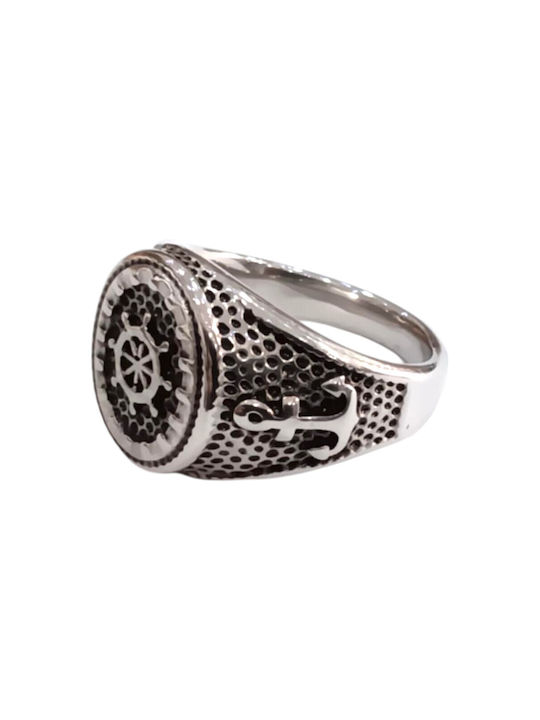 Kalliopi Silver Herren Ring aus Stahl