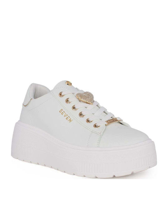 Flatforms Sneakers White Lt Gold