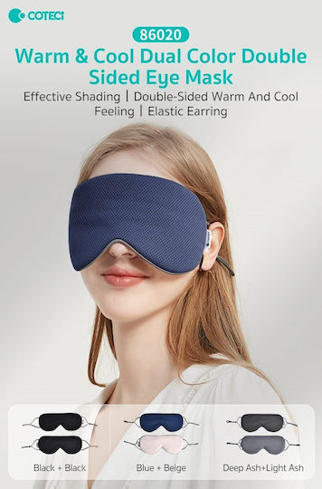 Coteci Coteci 86020 Sleep Mask Summer Winter Double-Sided Double Black Black