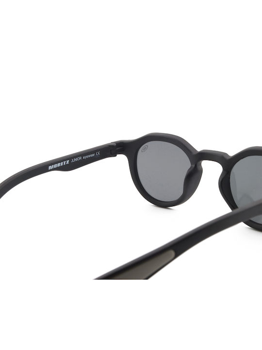 Moritz Round Baby Sunglasses with Polarized Lenses Black for 1-4 Years