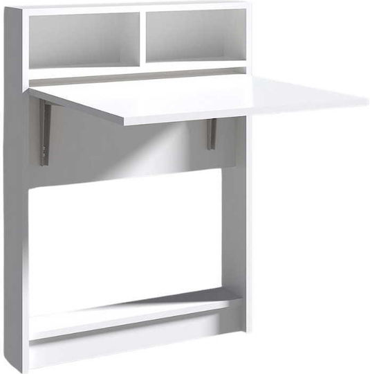 Desk Bracke Wooden White 70x15x96cm