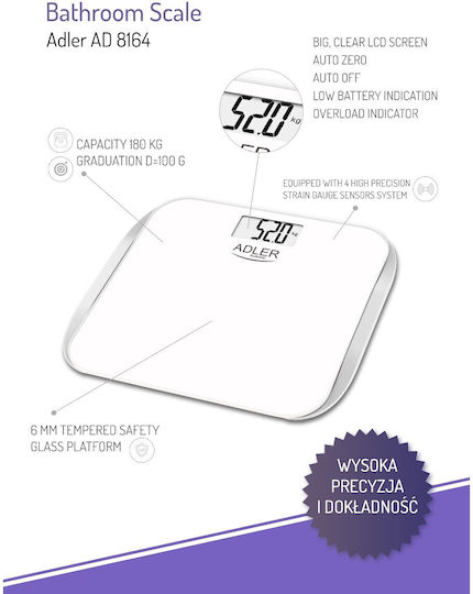 Adler AD 8164 Digital Cantar in culoare Alb