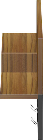 HomeMarkt Wall Hanger Nyda Wooden 6 Hooks Black 65x13.2x31cm