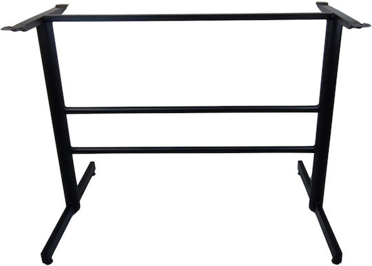 Metalltischgestell Professioneller Zentralfuß Fußstütze Schwarz Verstellbar 120x50x72cm