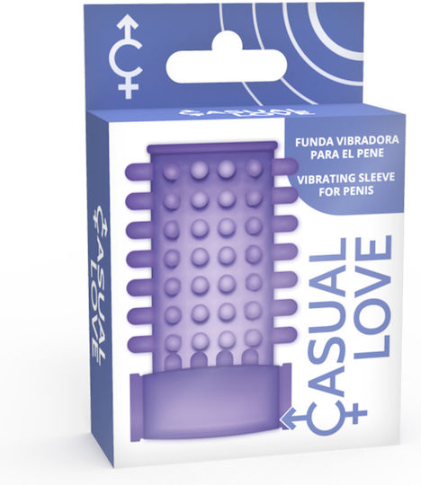 Love Casual Ring Vibration Sleeve Penis-Verlängerung Lila