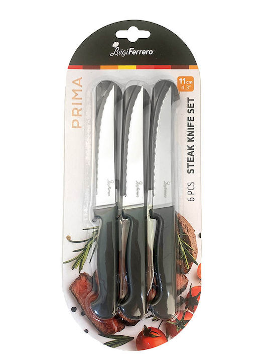 Luigi Ferrero Knife Set Made of Stainless Steel 11cm 6 Pieces