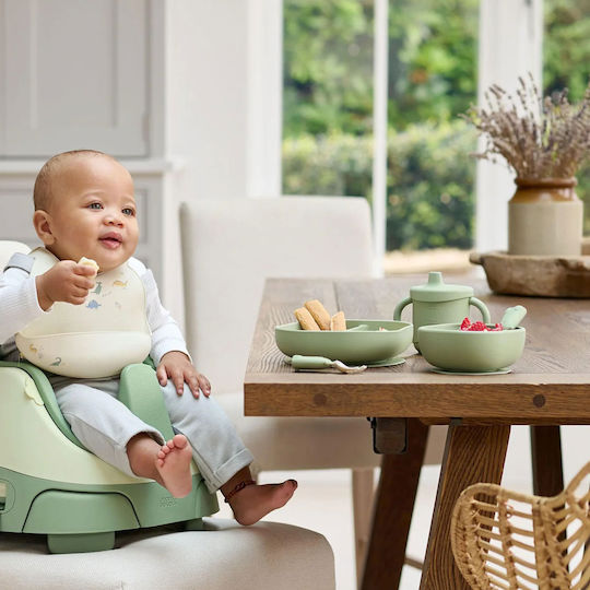 Mamas & Papas Σετ Φαγητού από Σιλικόνη με Αντιολισθητική Βάση Πράσινο 5τμχ