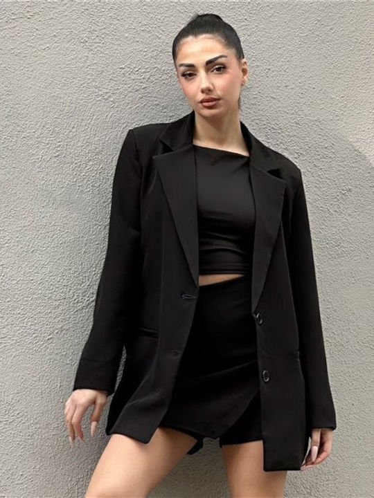 Chica Blazer pentru femei Sacou Black
