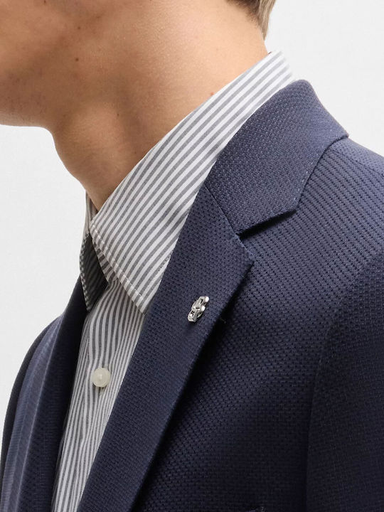 Men's Winter Suit Jacket Regular Fit Blue
