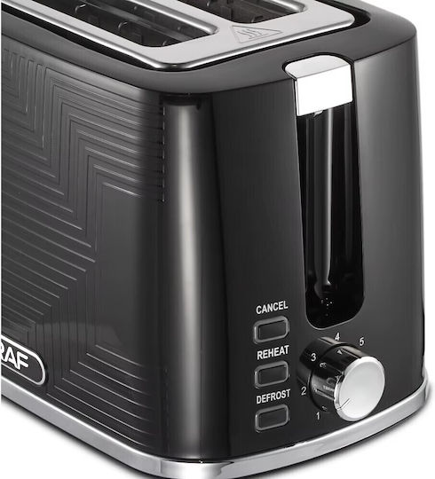 Raf R2102 Φρυγανιέρα 2 Θέσεων 900W Μαύρη