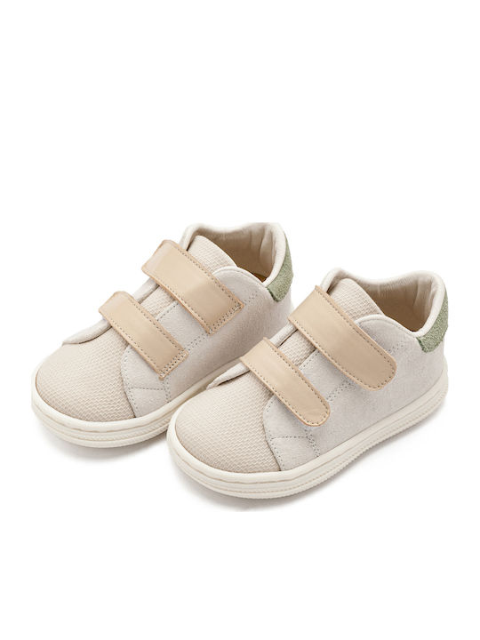 Babywalker Christening Leather Sneakers White Beige