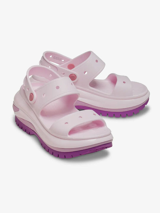 Crocs Mega Crush Women's Platform Shoes Pink