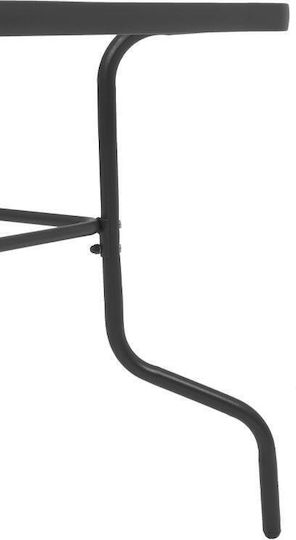 028 Outdoor Dinner Metal Table Gray 120x60x72cm