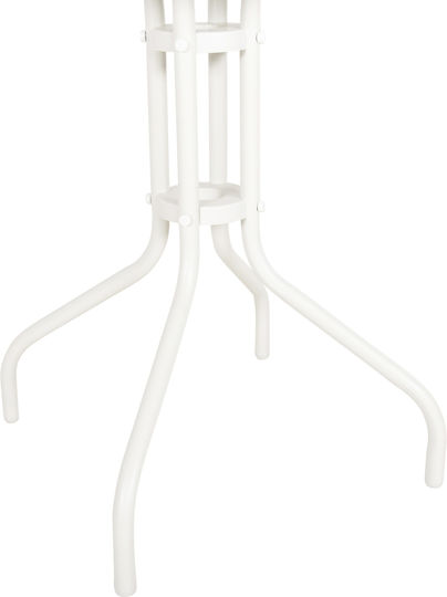 Metal Table For Small Outdoor Spaces Lino White 60x60x70cm