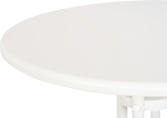 Metal Table For Small Outdoor Spaces Lino White 60x60x70cm