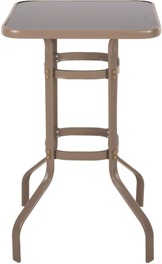 Metal Masa Bar pentru spații exterioare mici Figgy Champagne 60x60cm