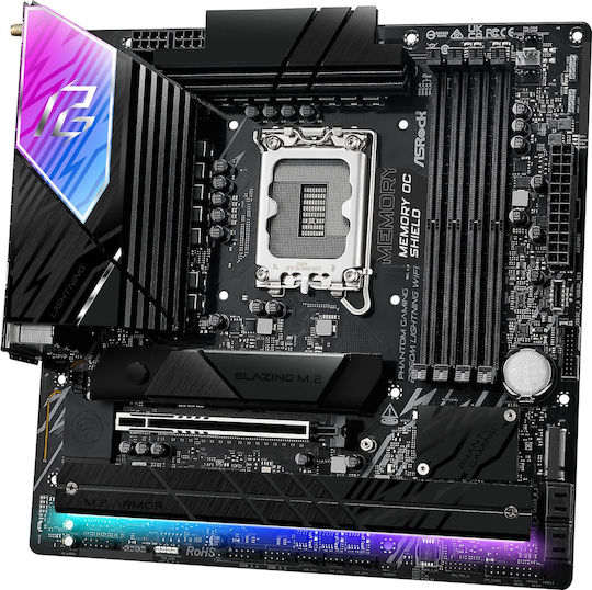 ASRock B860 Lightning WiFi Mainboard Micro ATX mit Intel 1851 Sockel