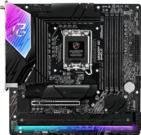 ASRock B860 Lightning WiFi Mainboard Micro ATX mit Intel 1851 Sockel