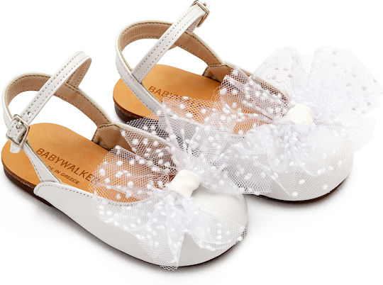 Babywalker White Baptism Leather Pumps