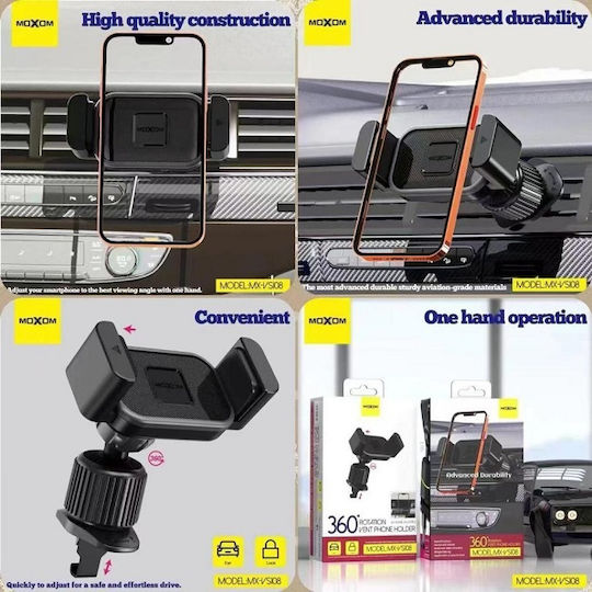 Moxom Car Mobile Mount with Adjustable Hooks Black