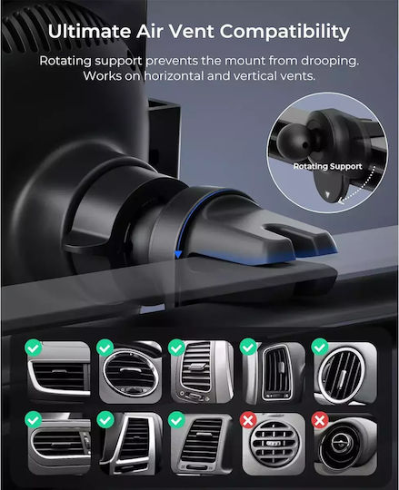 iOttie Auto Sense 2 Wireless Car Mobile Mount with Adjustable Hooks Black