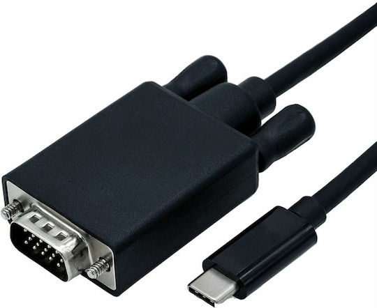Roline Video Cable USB-C male - VGA Μαύρο 3m 11.04.5822-10