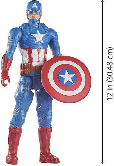 Action Figure Titan Heroes Captain America Marvel Avengers Captain America Titan Heroes for 4+ Years 30cm.