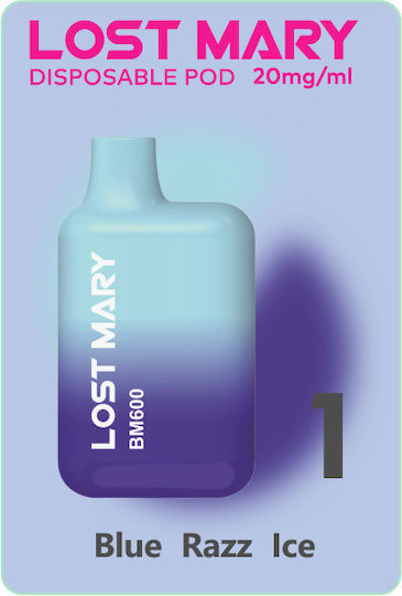 Lost Mary Țigară Electronică De Unică Folosință 600 Inhalări Albastră 2ml 20mg Albastru