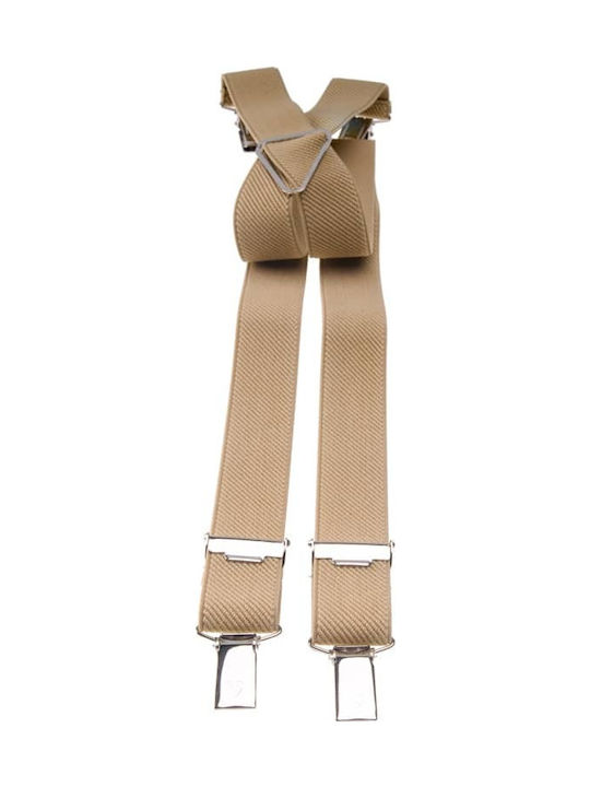 Victoria Kids Suspenders with 4 Clips Beige