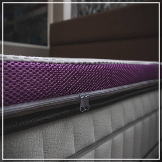 Klikareto Ανώστρωμα Lavander Διπλό Memory Foam 140x190x4εκ.