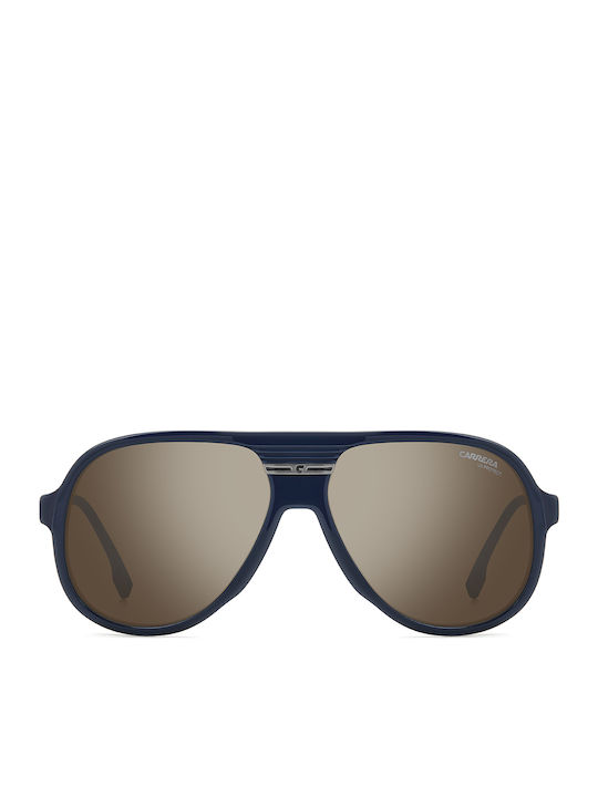 Carrera Ochelari De Soare Unisex Cu Ramă Din Plastic Albastră Și Lentilă Oglindă Gri 07/S PJP/T4