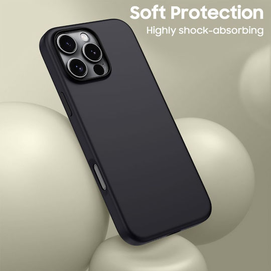 Tech-Protect Matte Back Cover Silicone Black (iPhone 16 Pro Max)