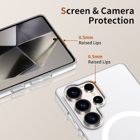 Tech-Protect Magslim Задна корица Пластмаса Бял (Galaxy S25 Ultra)