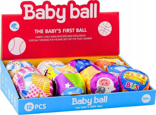 Lean Toys Μπάλα Rattle Colorful με Ήχους για 3+ Μηνών (Διάφορα Σχέδια) 1τμχ