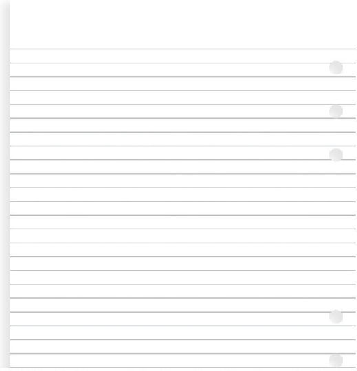 Filofax 25 Refill Pads A5 with Blank Pages White