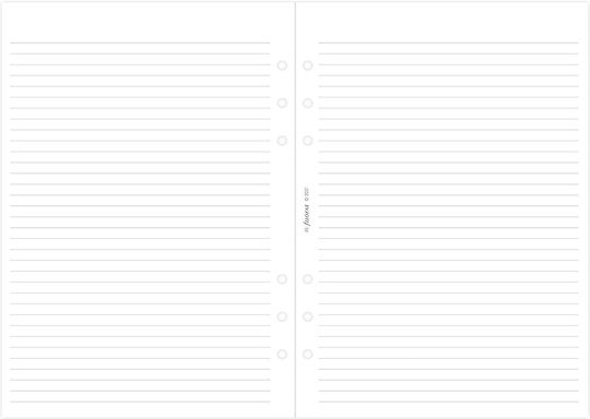 Filofax 25 Refill Pads A5 with Blank Pages White