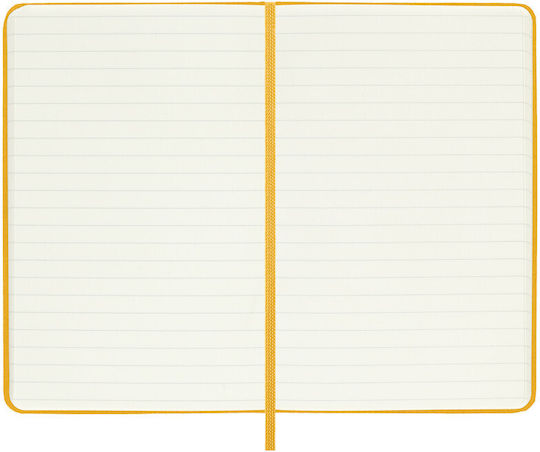Moleskine Notebook Large 13x21 Silk Σημειωματάριο Bullet 240 Φύλλων Ριγέ με Σκληρό Εξώφυλλο και Λάστιχο Πορτοκαλί