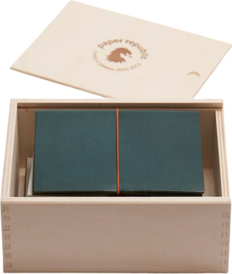 Paper Republic Комплект от петролносин дневник от естествена кожа Paper Republic Writers Essentials XL 9120055461166