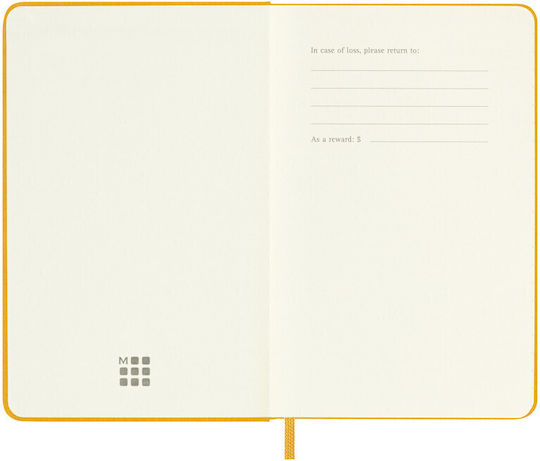 Moleskine Notebook Large 13x21 Silk Σημειωματάριο Bullet 240 Φύλλων Ριγέ με Σκληρό Εξώφυλλο και Λάστιχο Πορτοκαλί