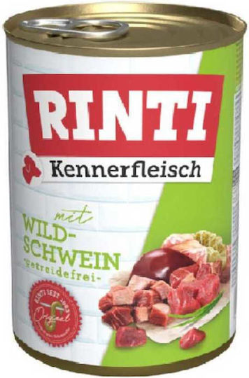 Rinti Kennerfleisch Wet Food Dogs in Cans with Wild Boar 800gr