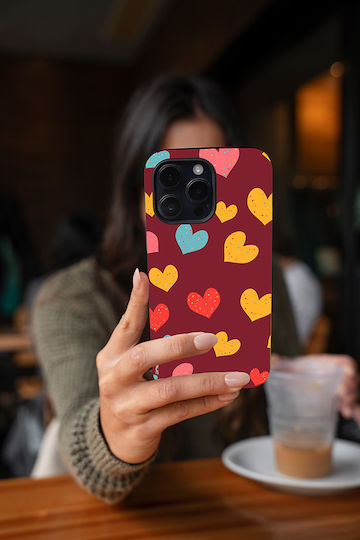 Sonique Heart Series Case for Apple iPhone 13 Bordeaux