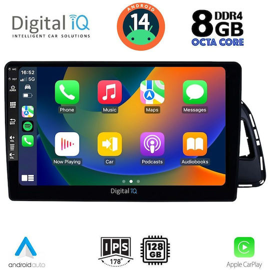 Digital IQ Ηχοσύστημα Αυτοκινήτου για Audi Q5 2010-2018 (Bluetooth/USB/AUX/WiFi/GPS/Apple-Carplay/Android-Auto) με Οθόνη Αφής 10"